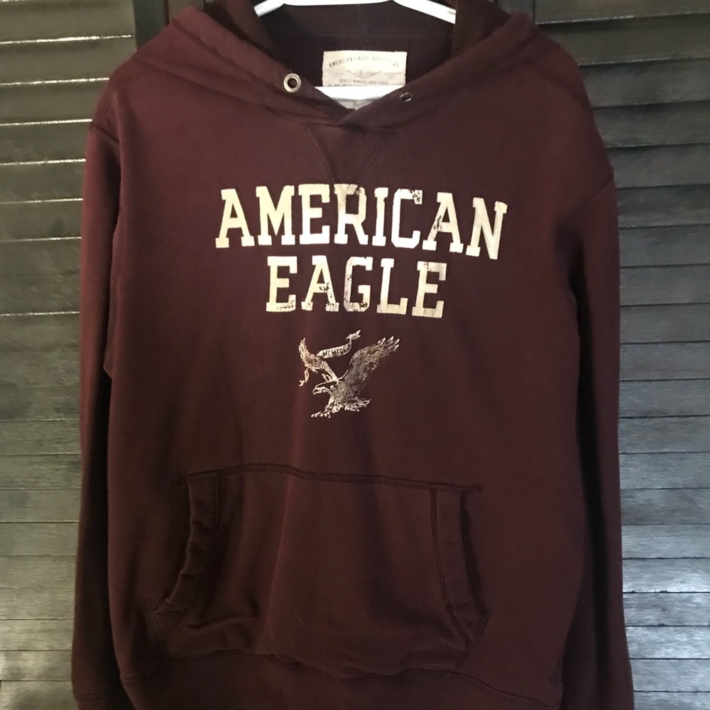 American Eagle Maroon Hoodie